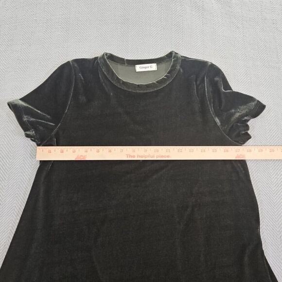 Ginger G Women’s Hunter Green Velvet Size Small A-line Dress Cottagecore Boho - Picture 5 of 14